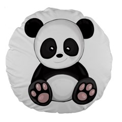 Cute Panda Large 18  Premium Round Cushions