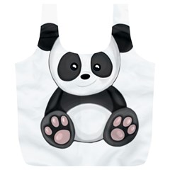 Cute Panda Full Print Recycle Bags (L) 