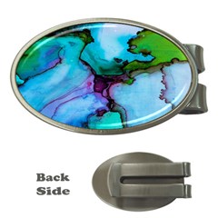 Abstract Painting Art Money Clips (oval)  by Celenk