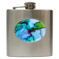 Abstract Painting Art Hip Flask (6 Oz) by Celenk