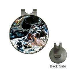 Abstract Flow River Black Hat Clips With Golf Markers by Celenk