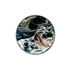 Abstract Flow River Black Hat Clip Ball Marker by Celenk