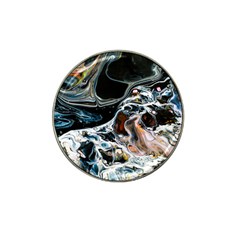 Abstract Flow River Black Hat Clip Ball Marker (4 Pack) by Celenk