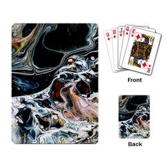 Abstract Flow River Black Playing Card by Celenk