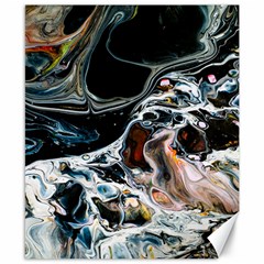 Abstract Flow River Black Canvas 8  X 10  by Celenk