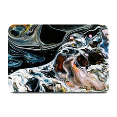 Abstract Flow River Black Plate Mats by Celenk