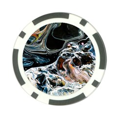 Abstract Flow River Black Poker Chip Card Guard (10 Pack) by Celenk