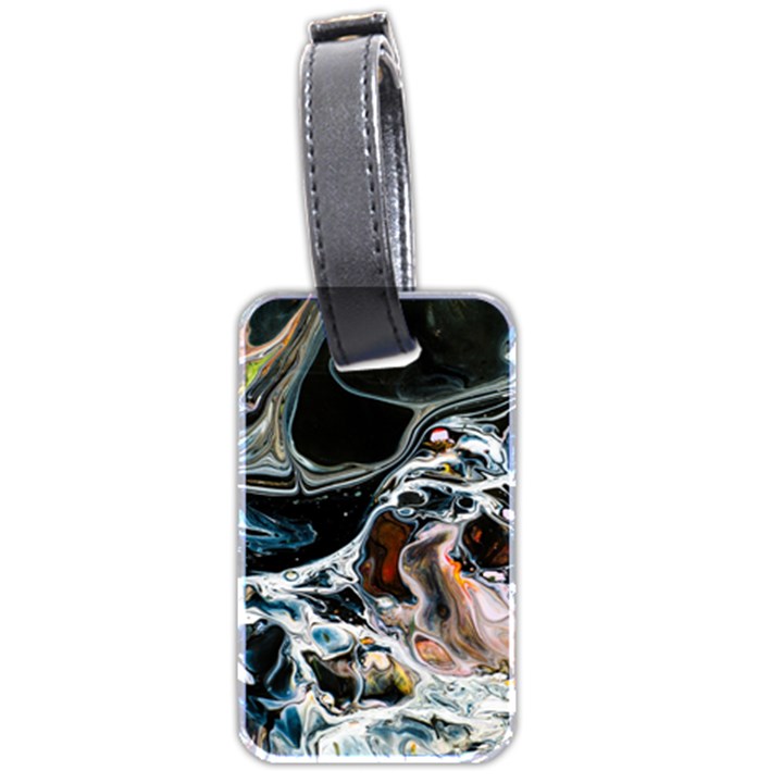 Abstract Flow River Black Luggage Tags (Two Sides)