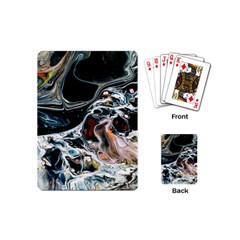 Abstract Flow River Black Playing Cards (mini)  by Celenk