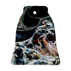 Abstract Flow River Black Ornament (bell) by Celenk