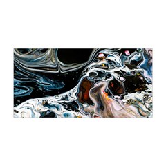 Abstract Flow River Black Yoga Headband by Celenk