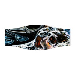 Abstract Flow River Black Stretchable Headband by Celenk