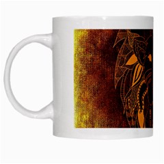 Lion Wild Animal Abstract White Mugs by Celenk