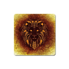 Lion Wild Animal Abstract Square Magnet by Celenk