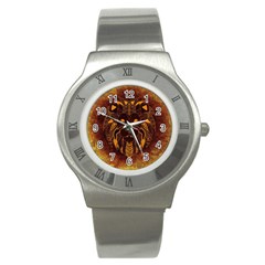 Lion Wild Animal Abstract Stainless Steel Watch by Celenk