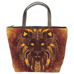 Lion Wild Animal Abstract Bucket Bags by Celenk