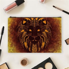 Lion Wild Animal Abstract Cosmetic Bag (large)  by Celenk