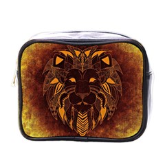 Lion Wild Animal Abstract Mini Toiletries Bags by Celenk