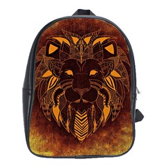 Lion Wild Animal Abstract School Bag (xl) by Celenk