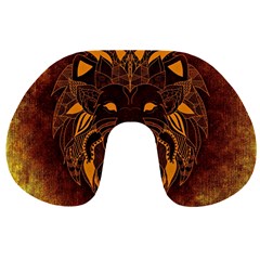 Lion Wild Animal Abstract Travel Neck Pillows by Celenk