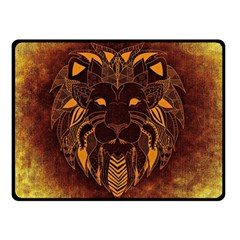 Lion Wild Animal Abstract Double Sided Fleece Blanket (small)  by Celenk