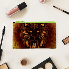 Lion Wild Animal Abstract Cosmetic Bag (xs) by Celenk