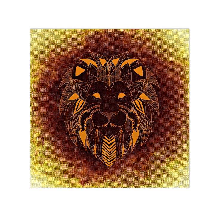 Lion Wild Animal Abstract Small Satin Scarf (Square)