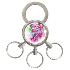 Blackberry Fruit Art Abstract 3-ring Key Chains by Celenk