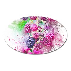 Blackberry Fruit Art Abstract Oval Magnet