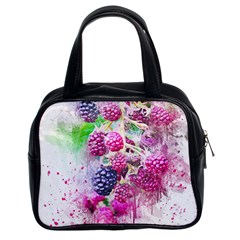 Blackberry Fruit Art Abstract Classic Handbags (2 Sides)