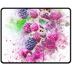 Blackberry Fruit Art Abstract Fleece Blanket (medium) 