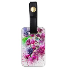 Blackberry Fruit Art Abstract Luggage Tags (one Side)  by Celenk