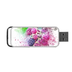 Blackberry Fruit Art Abstract Portable Usb Flash (one Side) by Celenk