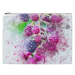 Blackberry Fruit Art Abstract Cosmetic Bag (xxl)  by Celenk