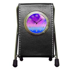 Background Art Abstract Watercolor Pen Holder Desk Clocks by Celenk