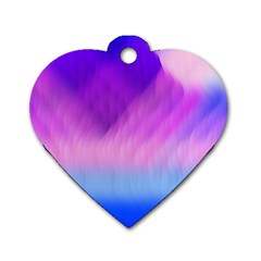 Background Art Abstract Watercolor Dog Tag Heart (one Side)