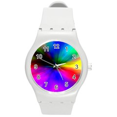 Creativity Abstract Alive Round Plastic Sport Watch (m) by Celenk