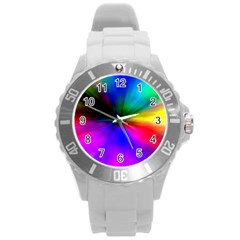 Creativity Abstract Alive Round Plastic Sport Watch (l) by Celenk