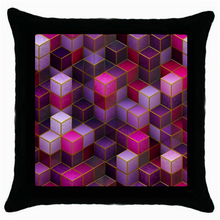 Cube Surface Texture Background Throw Pillow Case (Black)