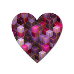 Cube Surface Texture Background Heart Magnet by Celenk