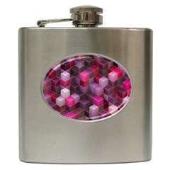 Cube Surface Texture Background Hip Flask (6 Oz) by Celenk