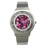 Cube Surface Texture Background Stainless Steel Watch Front