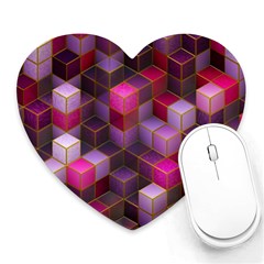 Cube Surface Texture Background Heart Mousepads by Celenk