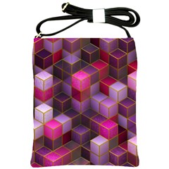 Cube Surface Texture Background Shoulder Sling Bags by Celenk