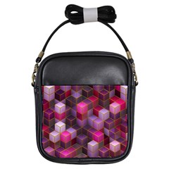 Cube Surface Texture Background Girls Sling Bags by Celenk