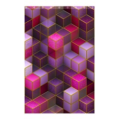 Cube Surface Texture Background Shower Curtain 48  X 72  (small)  by Celenk