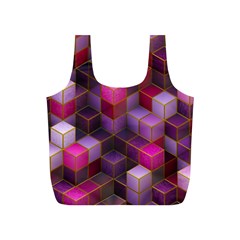 Cube Surface Texture Background Full Print Recycle Bags (s)  by Celenk