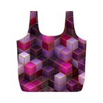 Cube Surface Texture Background Full Print Recycle Bags (M)  Front