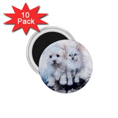 Cat Dog Cute Art Abstract 1 75  Magnets (10 Pack)  by Celenk