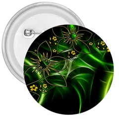 Flora Entwine Fractals Flowers 3  Buttons by Celenk